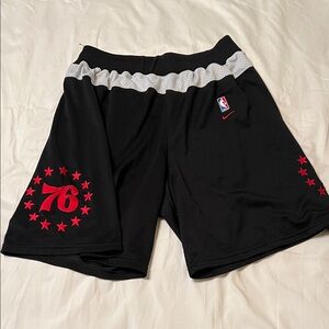 Nike ‘66 76ers Black and Red Basketball Shorts